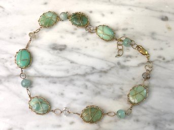 Gold And Jade Necklace