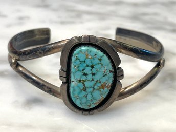 Turquoise And Metal Cuff