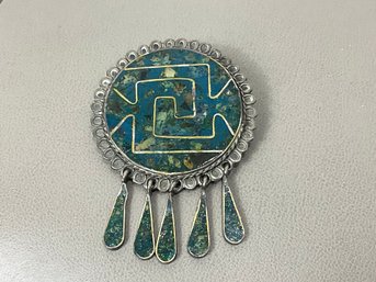 Vintage Taxco Mexico Sterling Silver Brooch