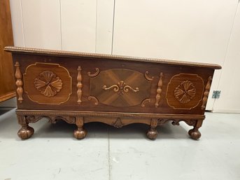 Tudor-Style Carved Wooden Blanket Chest