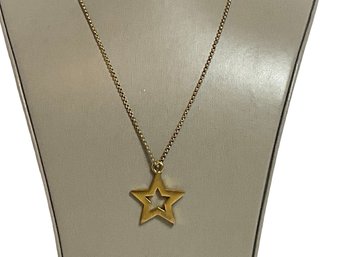 Coach Star Pendant With Gold Filled Chain