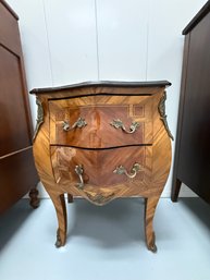 Louis XV-Style Bombe Chest With Inlay And Brass Hardware