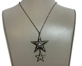 Ann Koplik Stars With Crystals Necklace