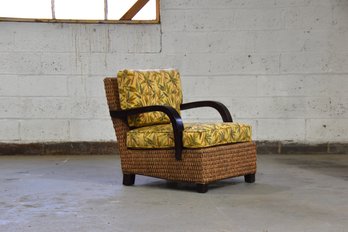 Walters Indoor 'Laguna' Club Chair - Yellow Pattern Fabric