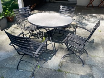 Mosaic Outdoor Bistro Table With 4 Chairs That Fold