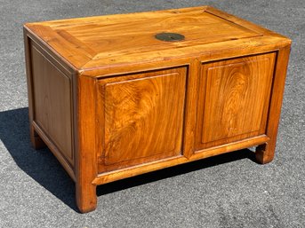 Vintage Beechwood Chinese Lidded Storage Chest
