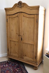 Pine Two-Door Armoire Cabinet