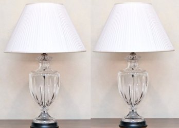 Elegant Crystal Table Lamps- A Pair