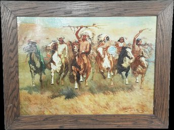 Frederic Remington Victory Dance Framed Print