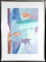 Jack Eggman Original Monotype Abstract Horse Composition