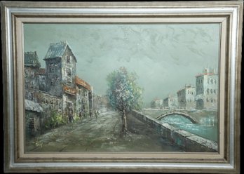 Cityscape Painting - Bridge Over Water