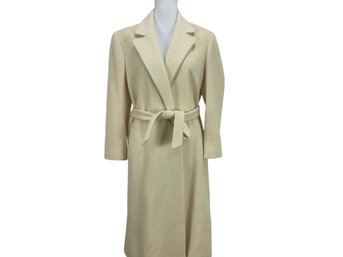 Vintage JG Hook Ivory Lord & Taylor Cashmere Blend Coat