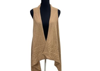 Lord & Taylor Wool & Cashmere Blend Open Sweater Vest Size M