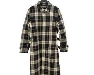 Todd Snyder Plaid Military Trench Coat Size Large NEW