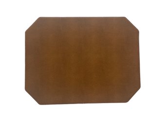 Six Brown Leather Placemats