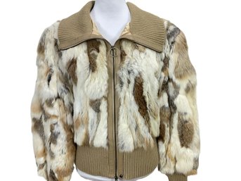 Rabbit Fur Jacket By Black Rivet Size XL Needs Repairs