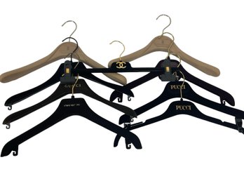 Collection Of Luxury Designer Hangers Including Chanel, Gucci, Louis Vuitton, Pucci  & More