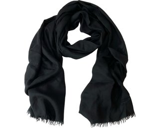 Loro Piana Black Cashmere Scarf Shawl