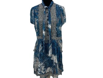 Diane Von Furstenberg Silk Mid Length Dress Size 12