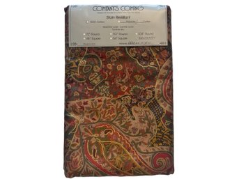 Arabian Nights 82 X 104 Oval Tablecloth New In Package