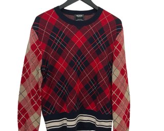 Todd Snyder Red & Blue Plaid Crewneck Sweater Size Small NEW