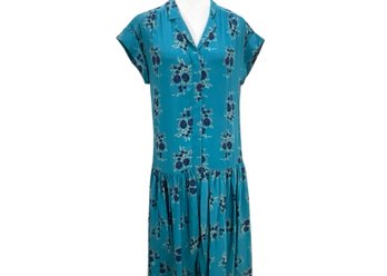 Veronica Beard Meagan Blue Silk Dress Size 6