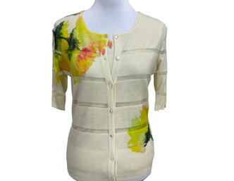 Escada Wool Cardigan Sweater With Shell Size S/M