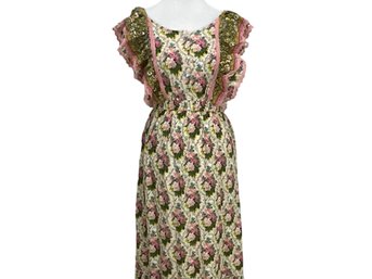 Gipsy Queen Floral Dress With Crochet Trim Size S New With Tags