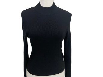 Divided H&M Black Ribbed Sweater Size L