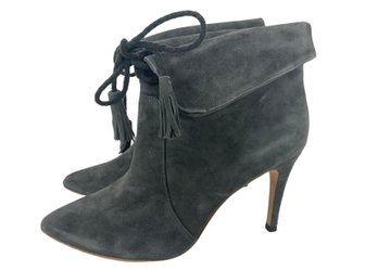 Josie Ciera Suede Graphite Ankle Boots Size 38.5 In Box