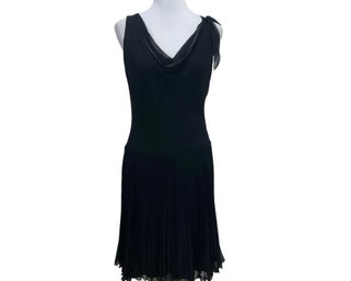 ABS Allen Schwartz Black Pleated Dress Size 12