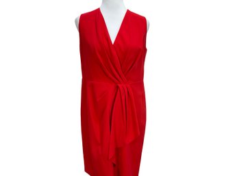 Tahari Red Sleeveless Dress
