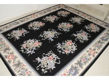 French Aubusson Needlepoint 100 Percent Wool Area Rug 8 X 10