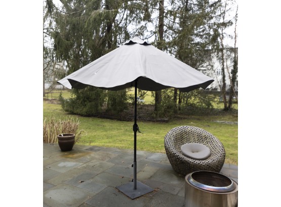 9 Foot Round Taupe Market Patio Umbrella
