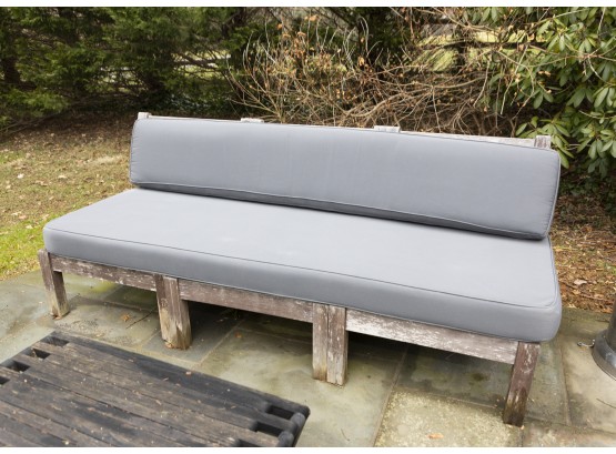 Teak Bench With Custom Cushion