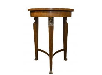 Baker Clawfoot Round Mahogany Side Table