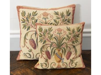 Pair Of Botanical Throw Pillows