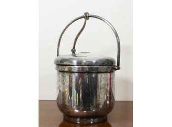 Sheffield Silver Plated Ice Bucket W Handle