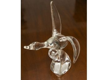 Steuben Crystal Flying Duck Crystal