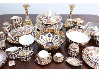 Royal Crown Derby Dish Set 74 Pieces Total