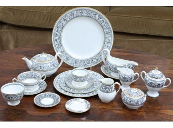 Black Wedgwood Dish Set 96 Pieces Total