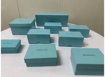 Set Of 9 Small Tiffany Boxes (Empty)