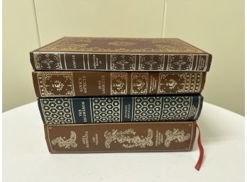 Set Of 4 Leather Bound Books