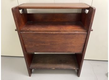 Stickley Style Drop Front Writing Desk Shelf Unit