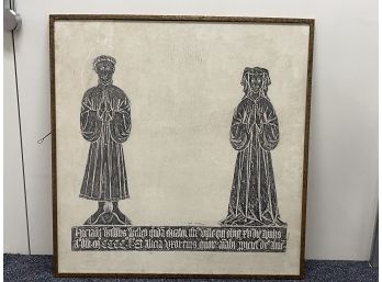 Medieval Brass Rubbing Framed Print