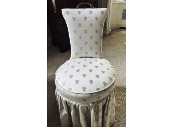 Upsholstered Skirted Vanity Chair - Does Have Some Wear
