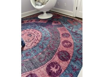 Ikat Hand Knotted Wool Rug - We Think This Rug Is Around 8x10