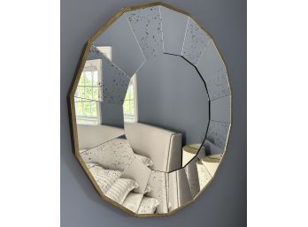 Round Scalloped Wall Mirror