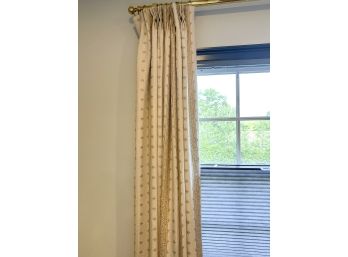 Set Of Drapes And One Shade - One Window Shade And 2 Panels For A Window