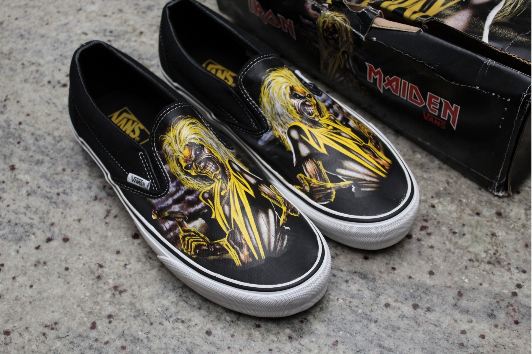 Vans Slip On Iron Maiden Vans Shoes Trooper Iron Maiden Vans Size